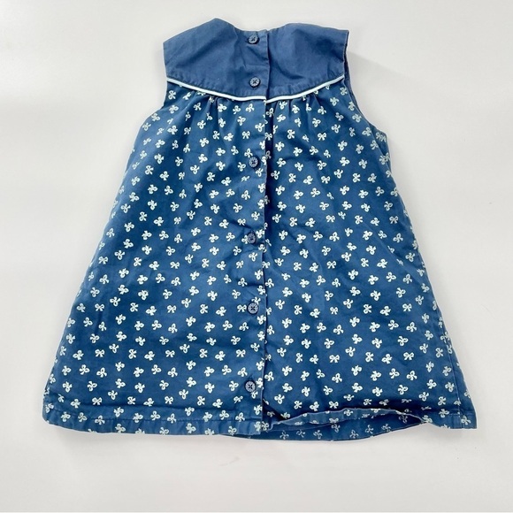 Janie and Jack Blue Layette Sleeveless Classic 6- 12 month dress - Picture 7 of 9